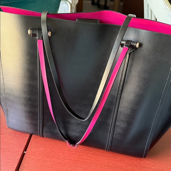 Kate Spade Black Tote with Pink Interior - Picture 2 of 6